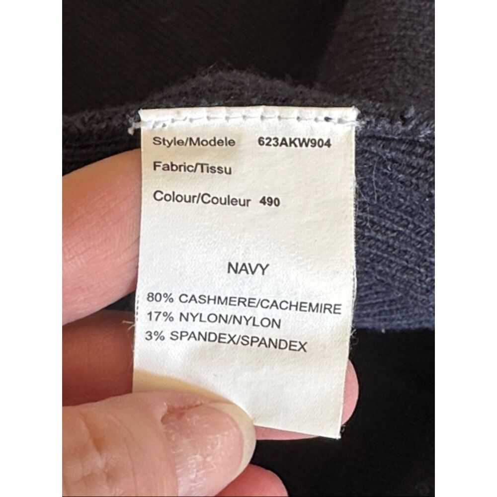 Michael Kors Cashmere Cardigan Sweater Vest Womens Medium Boho Lagen Luxury Navy - Picture 8 of 11